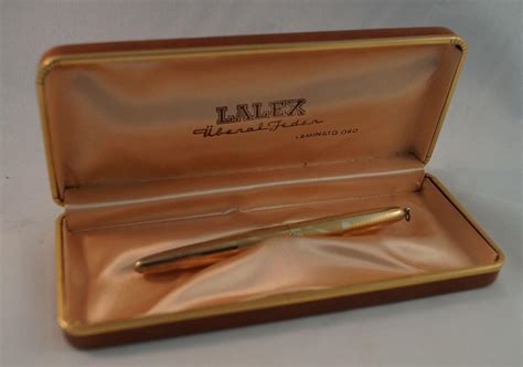 Vintage Lalex Laminato Oro 750 Ballpoint Pen .